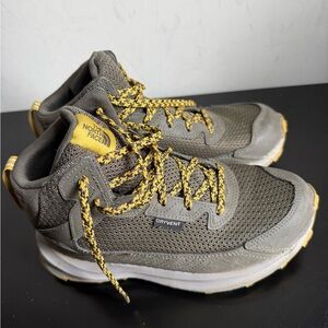 The North Face Grey and Yellow kids Hiking Boots